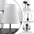 Farmhouse Black Chandelier - View 8