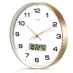 Battery Operated Luxe Black Wall Clock — 14"