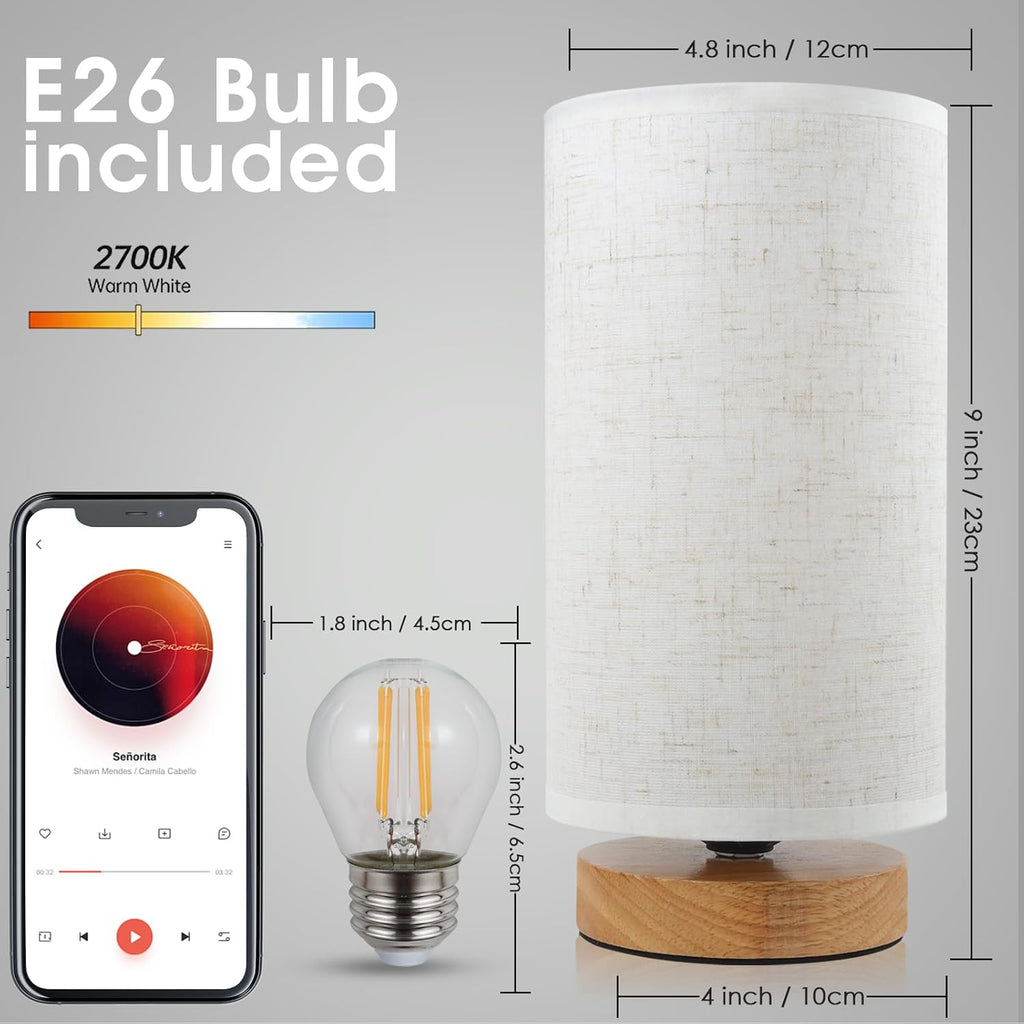 Linen Modern Fabric Desk Lamp — Set of 1 - View 6