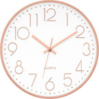 Battery Operated Luxe Beige Wall Clock — 12" - View 2