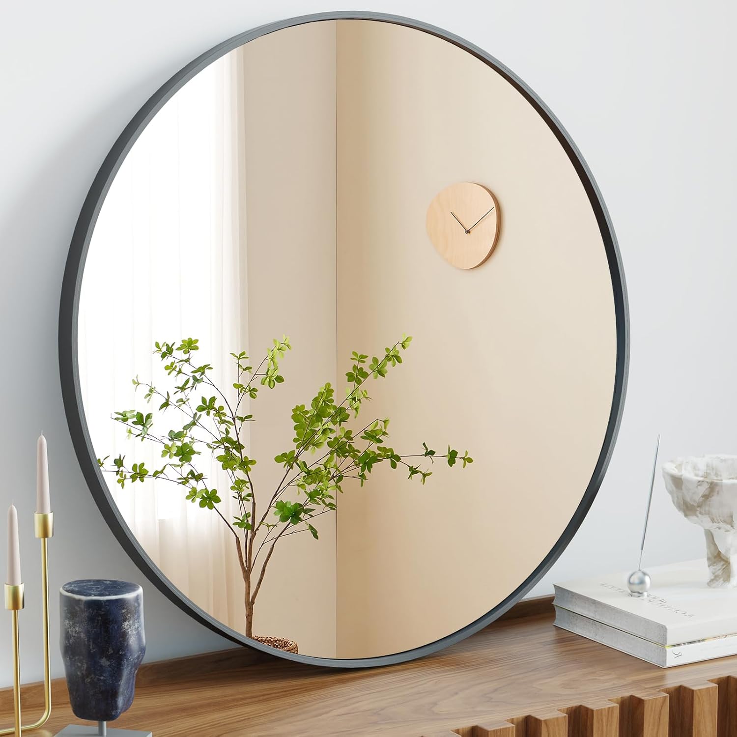 Round Glass Mirror - View 2