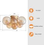 Luxe Gold Chandelier — 4-Light - View 2