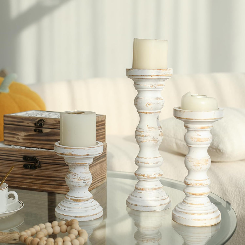 Farmhouse Black Pillar Candle — Set of 3 - View 7