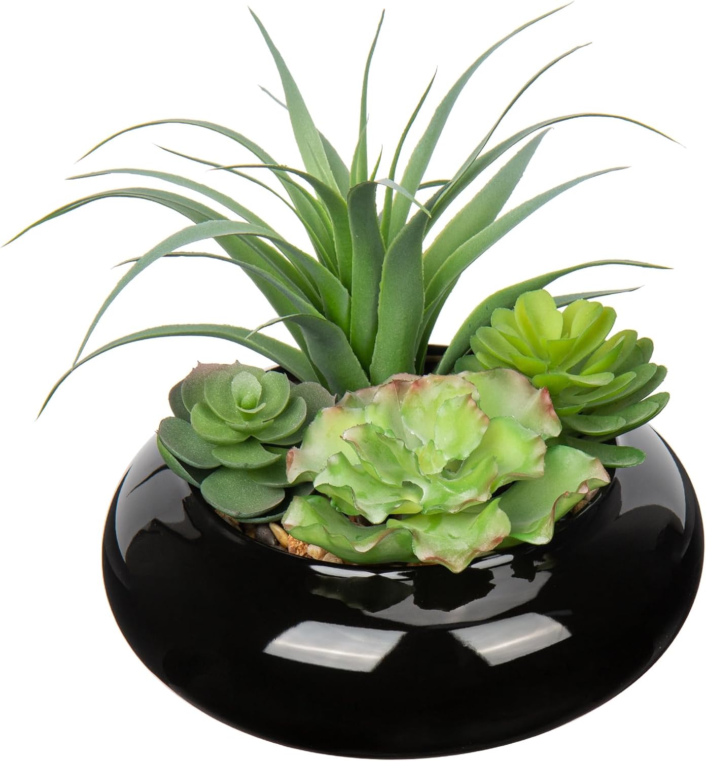 Black Faux Succulent — Large Black