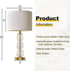 USB Luxe Black Bedside Lamp — 25" - View 4