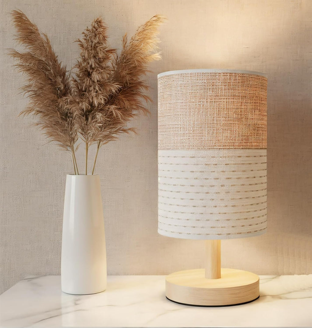 Knit Boho Wood Desk Lamp - View 11