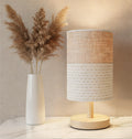 Knit Boho Wood Desk Lamp