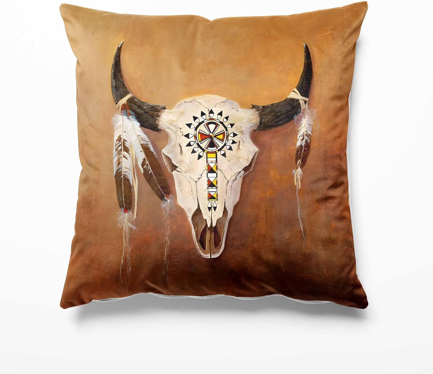 Boho Fabric Throw Pillow Cover — 18x18 — 12highland