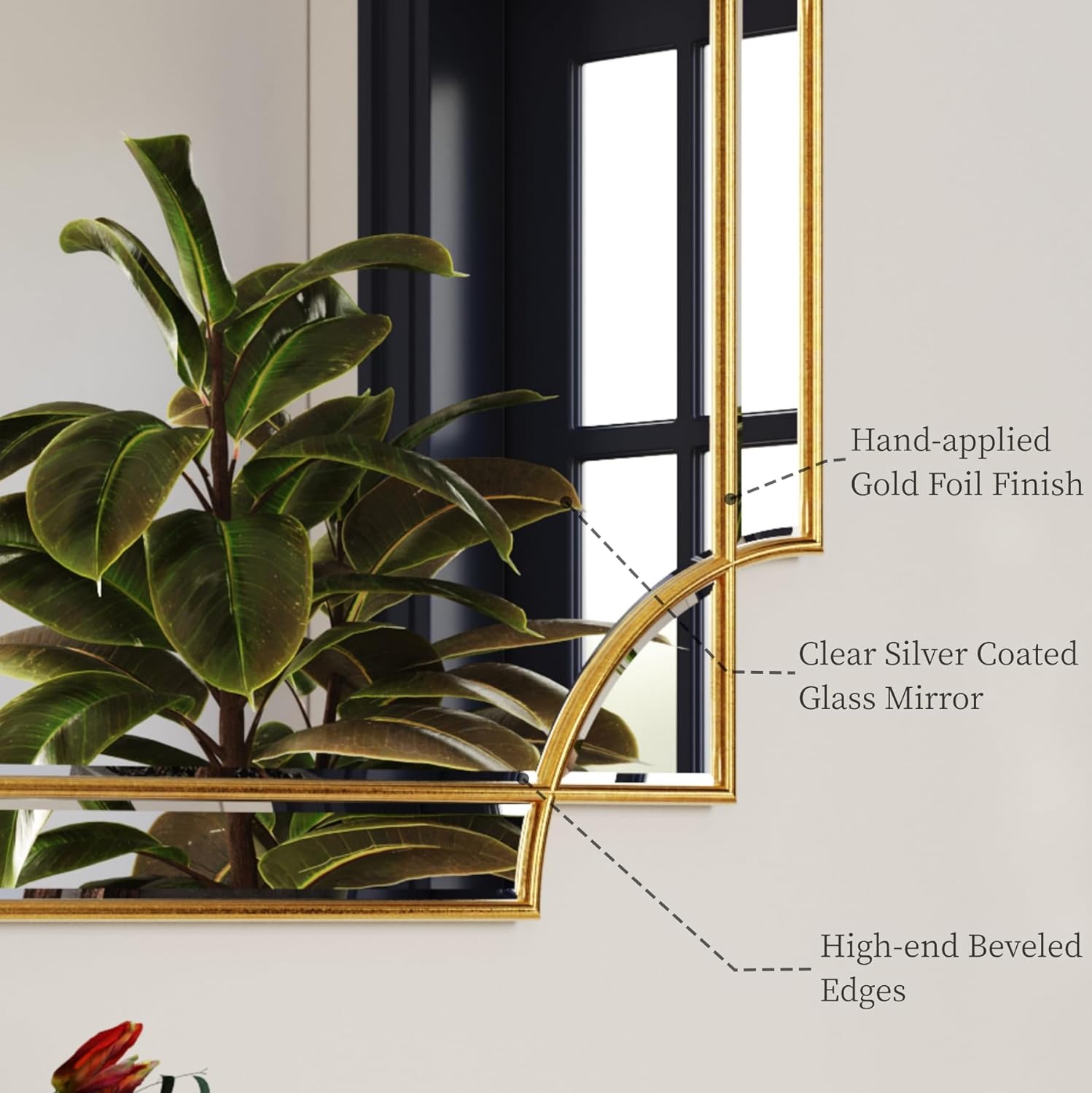 Beveled Farmhouse Glass Vanity Mirror — 30" - View 5