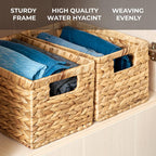 Rectangular Boho Rattan Storage Basket — Set of 6 - View 3