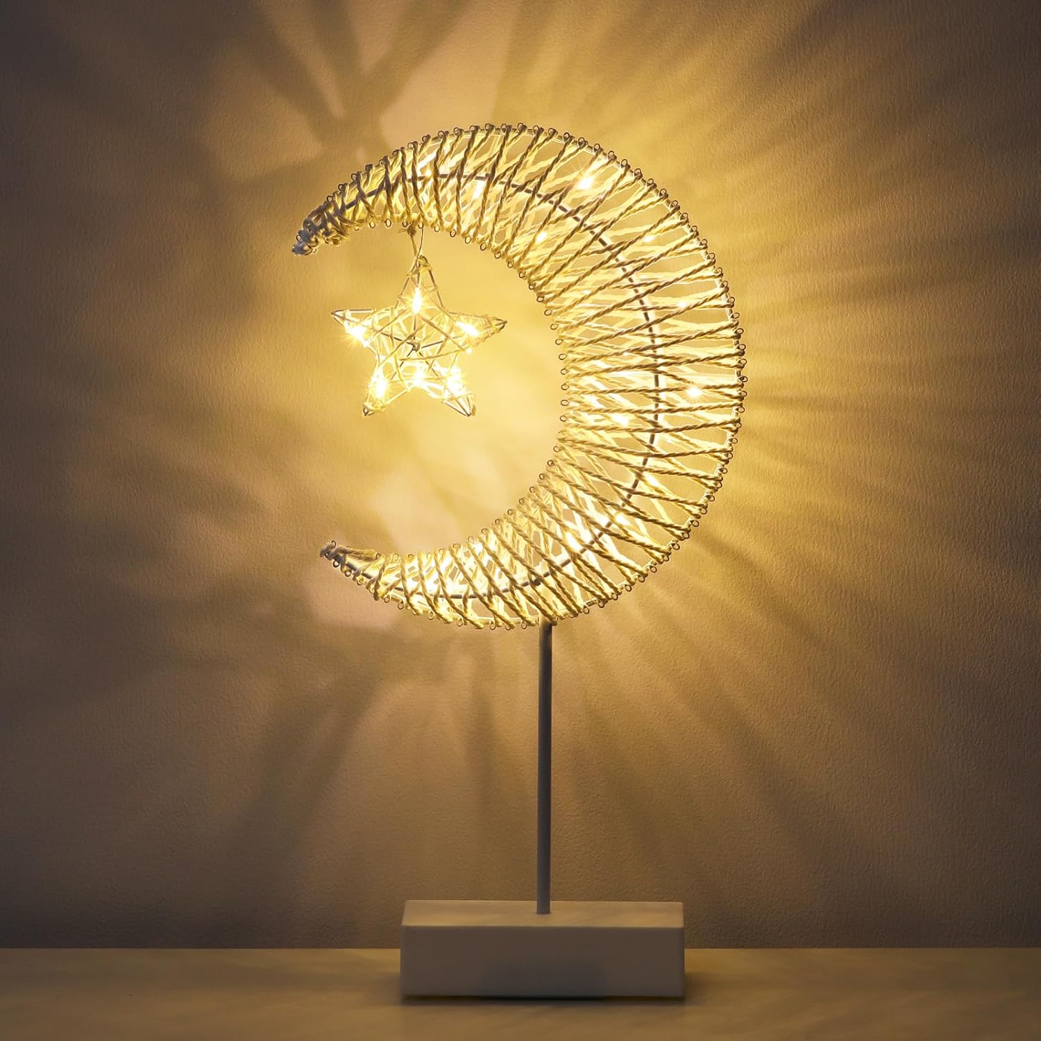Metal Desk Lamp — Moon + Star