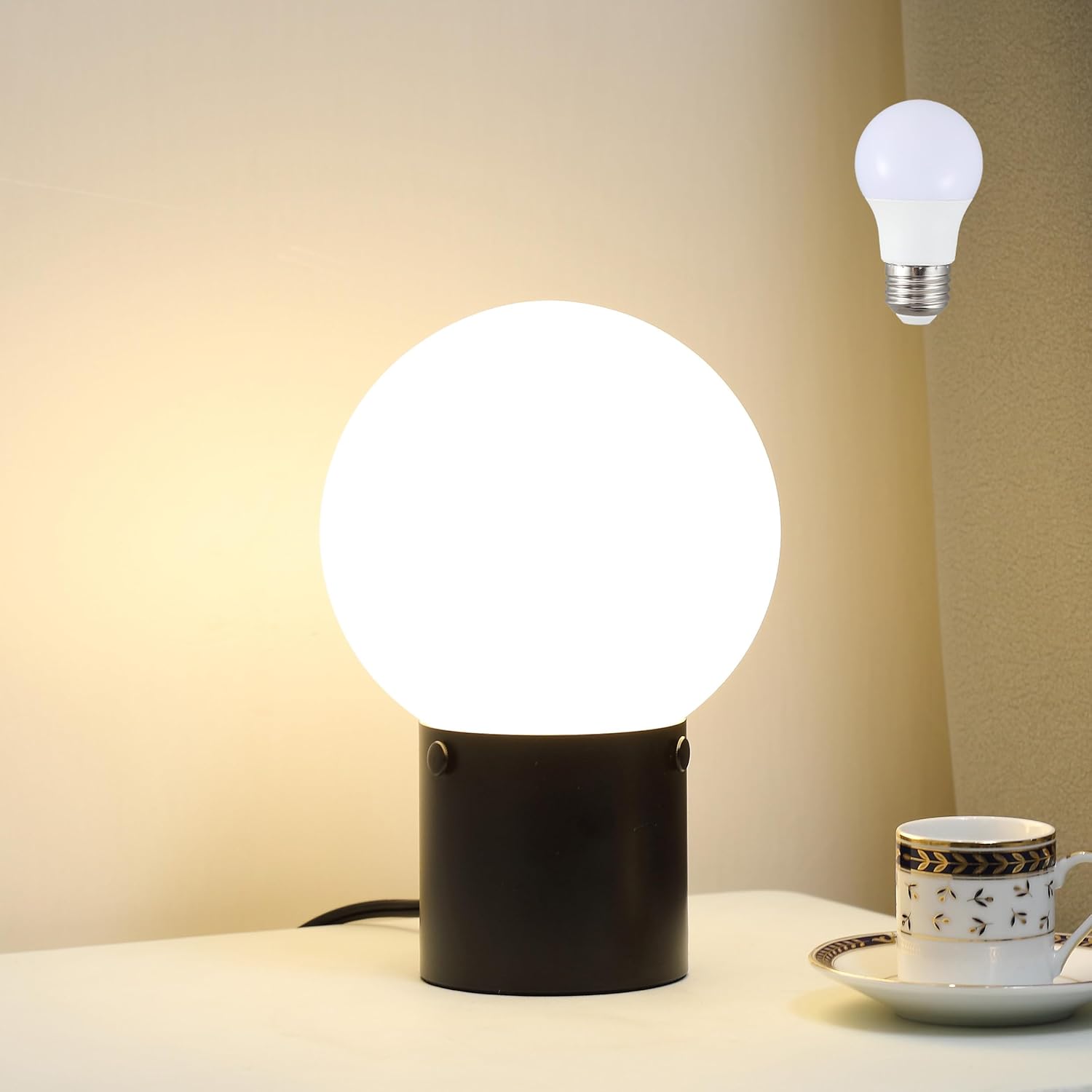 Luxe Black Bedside Lamp — Black