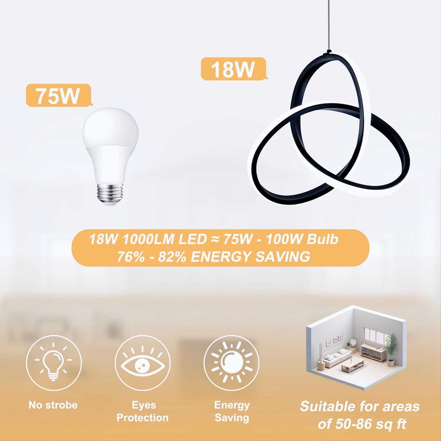 Adjustable Modern Black Pendant Light - View 6