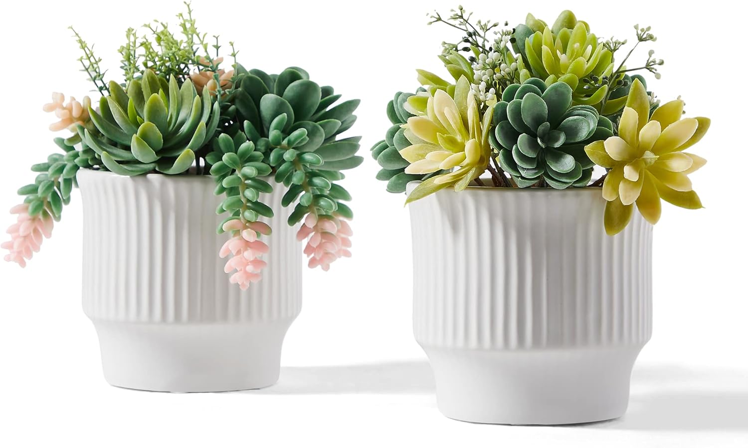 Black Artificial Plant — Set of 3 — White