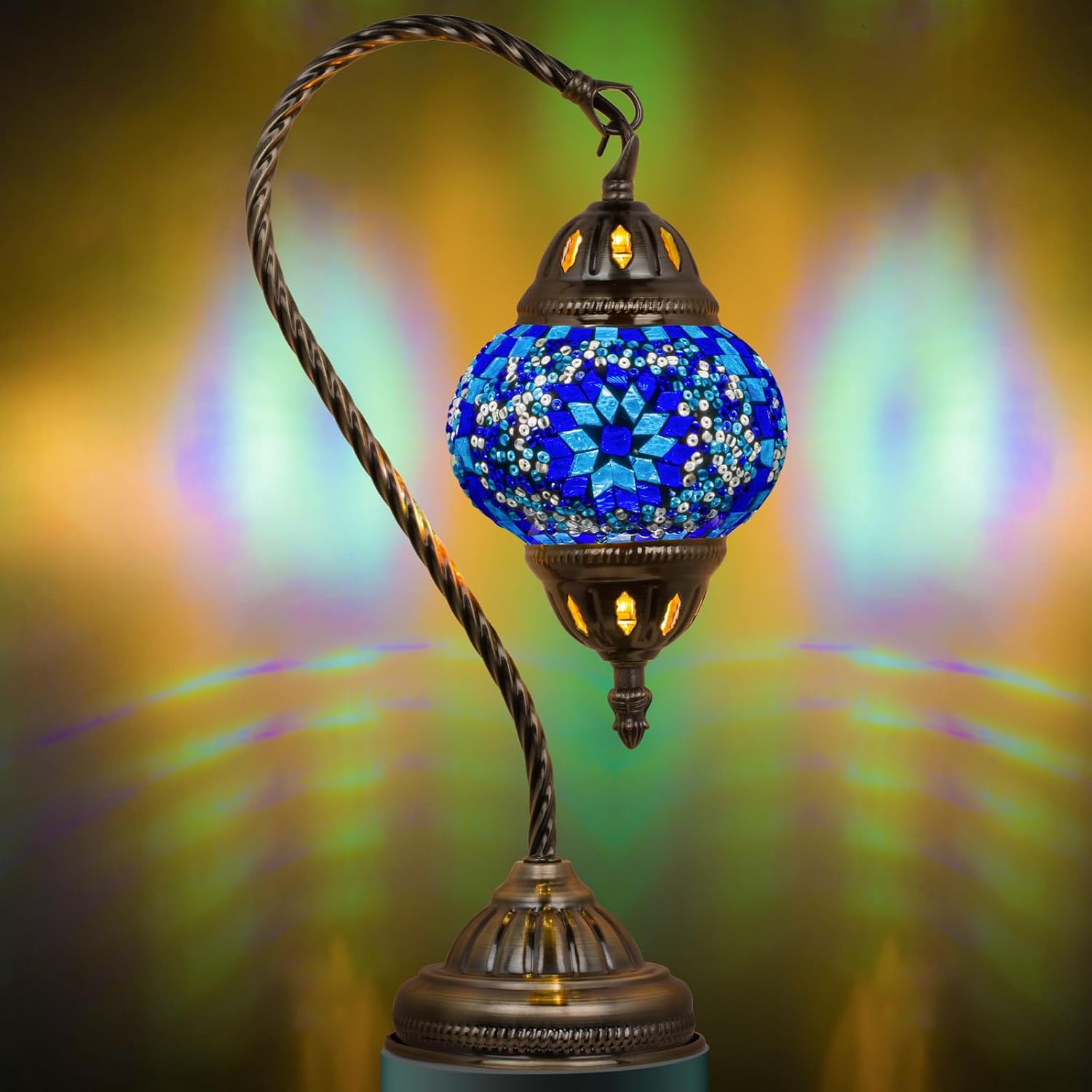 Vintage Blue Table Lamp — Blue1