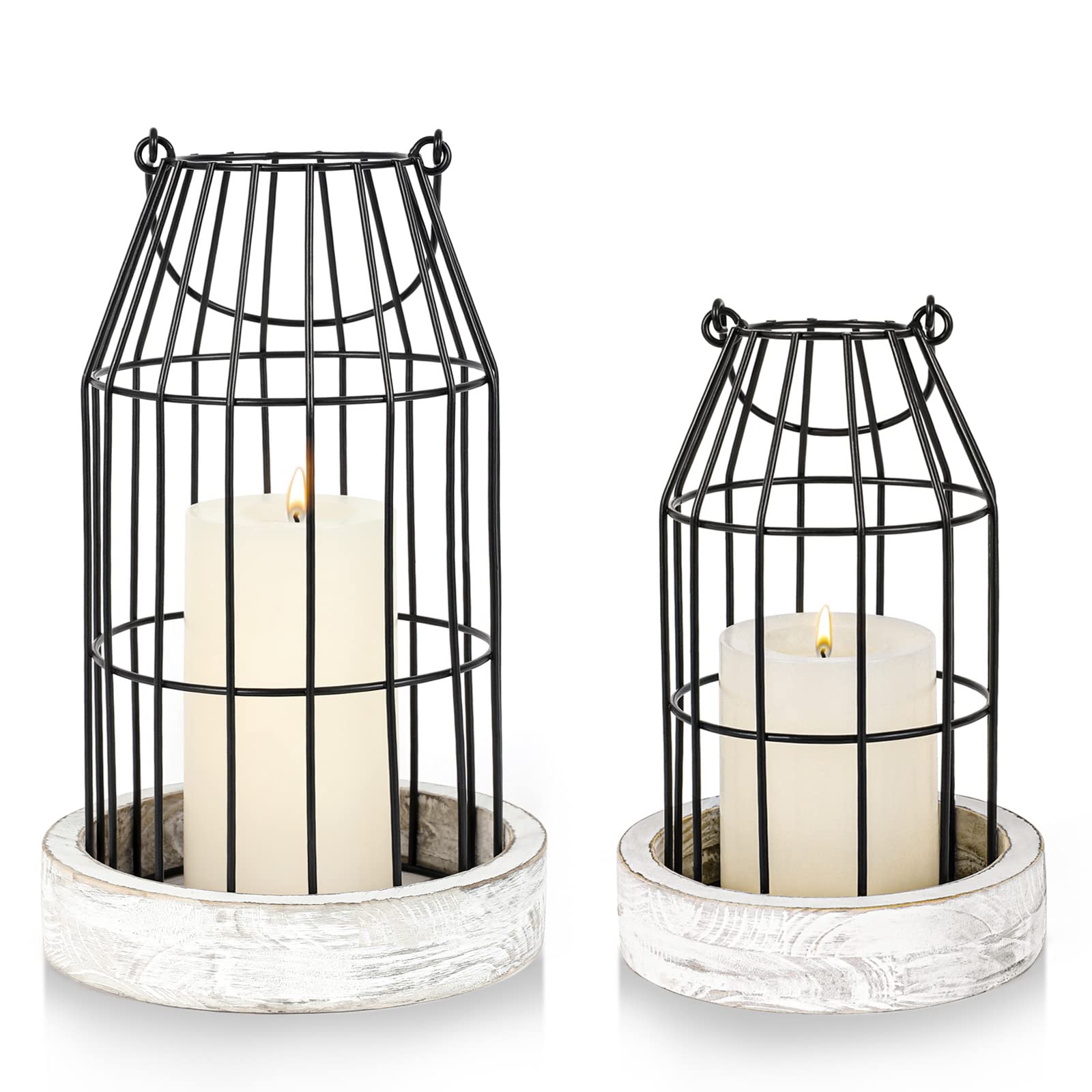 Vintage Farmhouse Black Candle — Set of 2