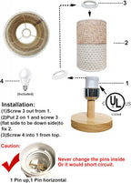 Knit Boho Wood Desk Lamp - View 10