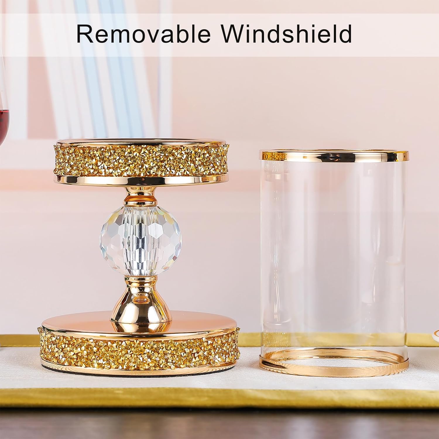 Luxe Glass Pillar Candle - View 7