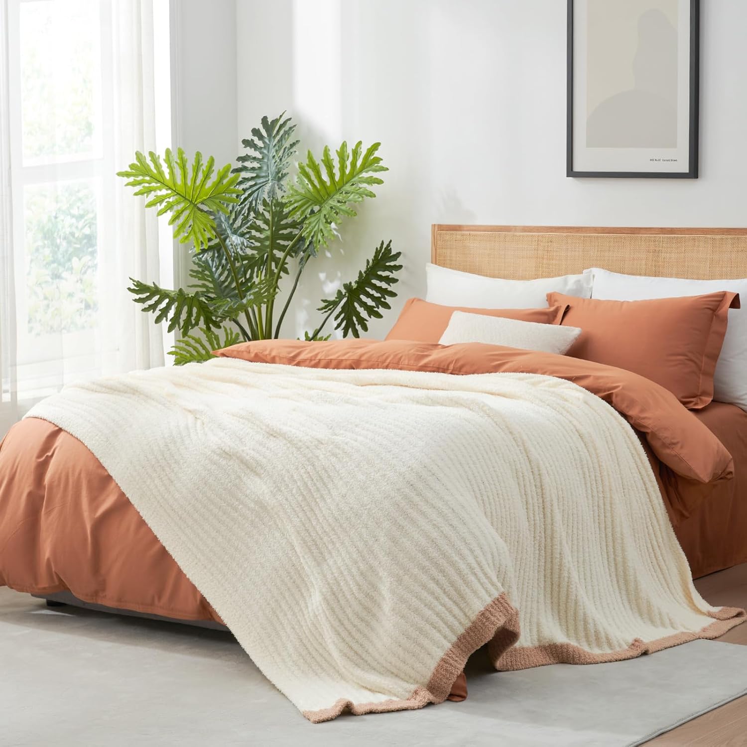 Beige Throw Pillow — 50" — Cream