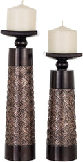 Brown Pillar Candle — Set of 2 — Brown