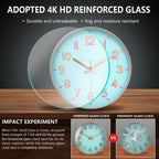 Battery Operated Black Wall Clock — 12" - View 5