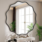 Round Black Mirror — 20" — Black
