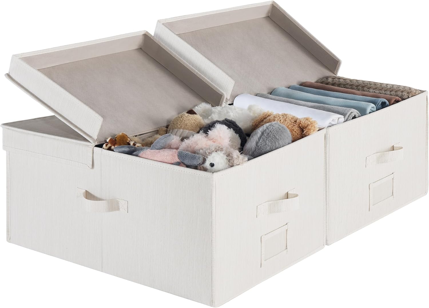Beige Storage Bin — Mixing of Beige, White & Ivory