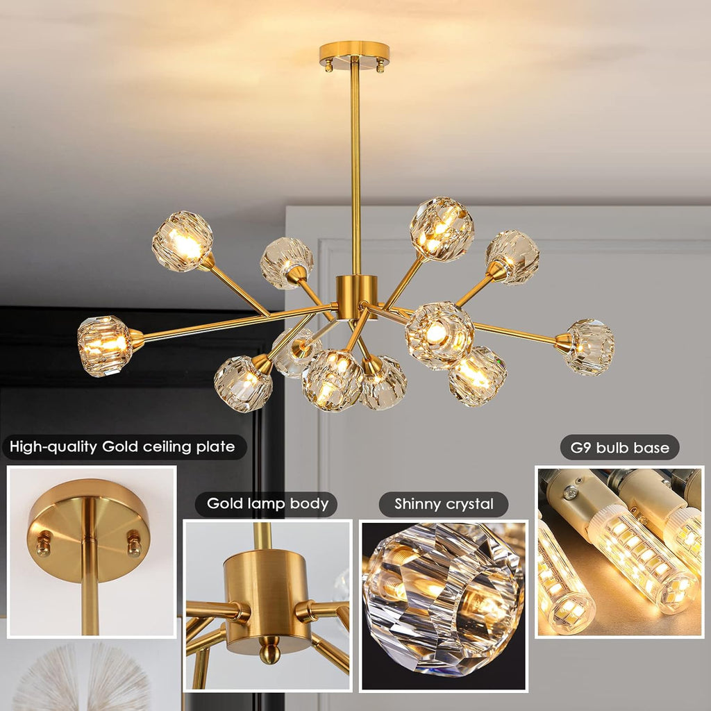 Luxe Black Chandelier — 36" - View 7