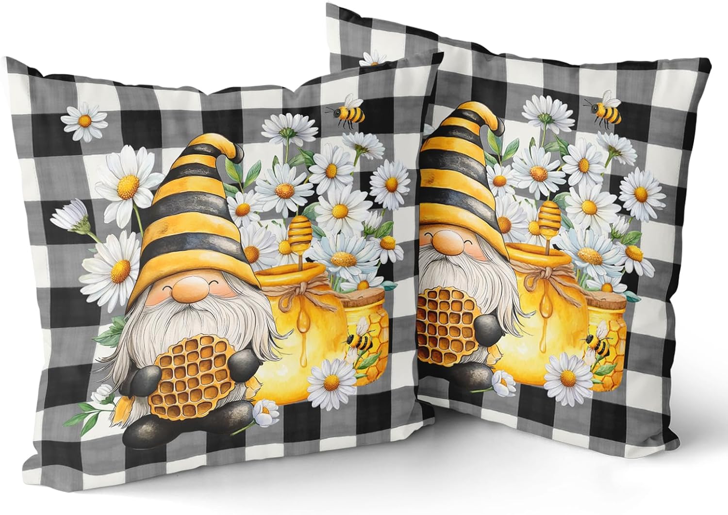 Boho Blue Pillow Cover — 18" — Bee Gnome