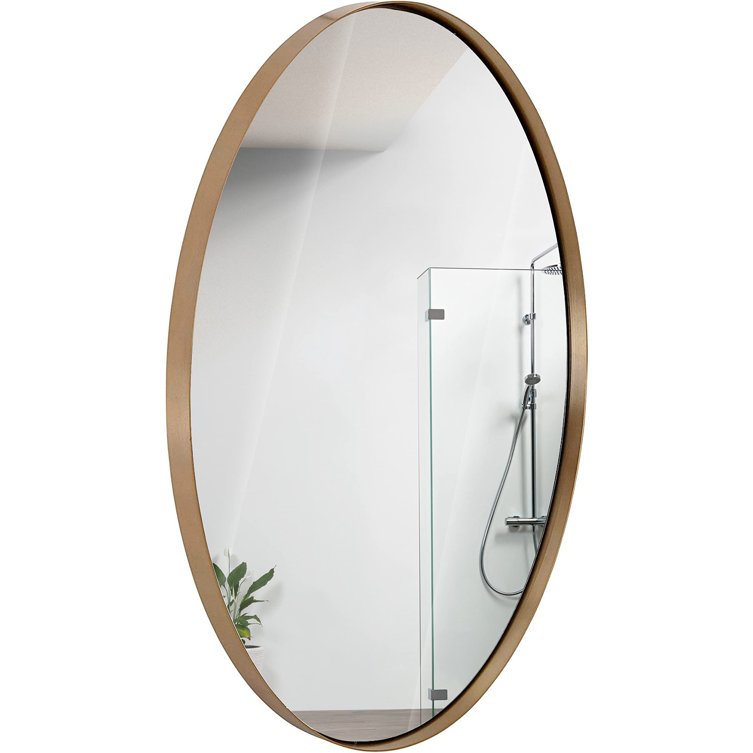 Framed Luxe Metal Vanity Mirror — 24"