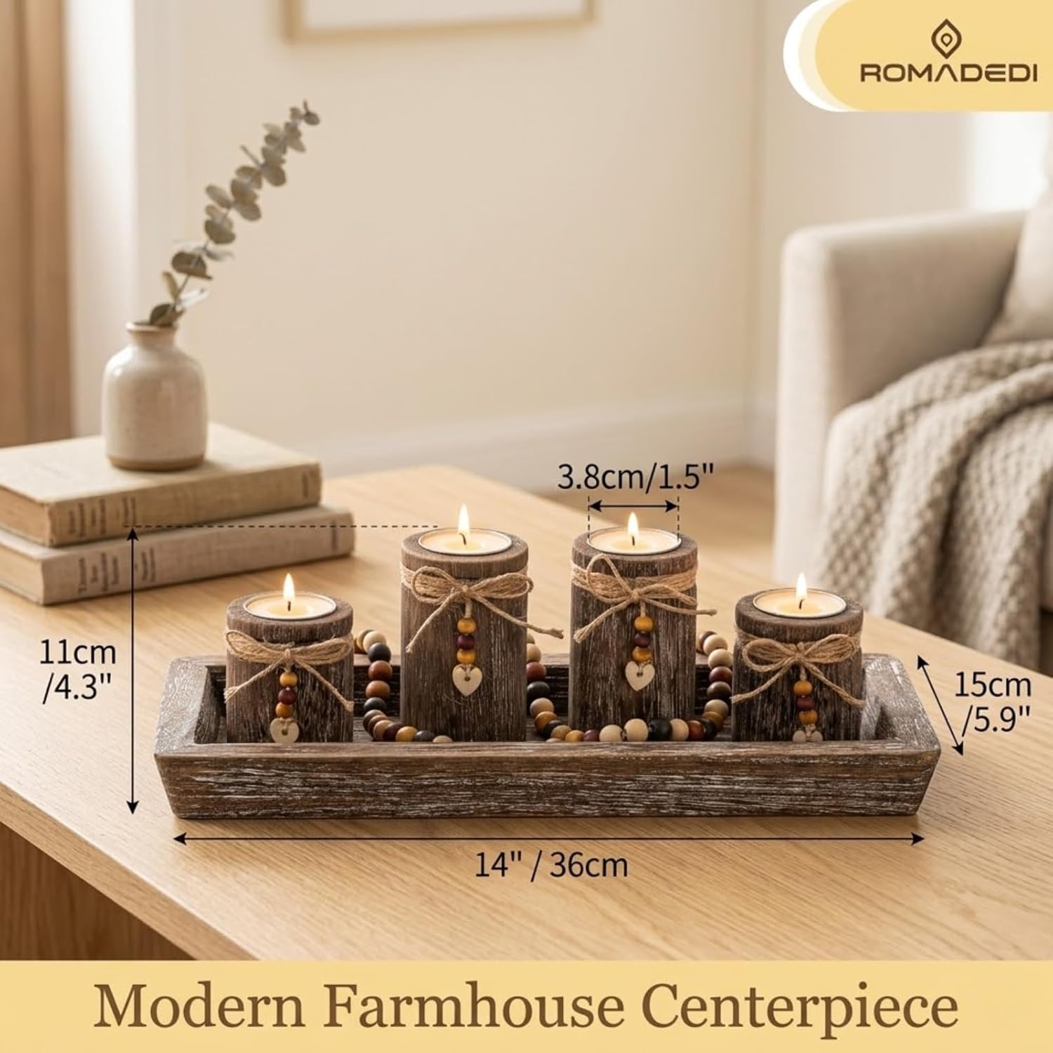 Boho Wood Candle - View 3