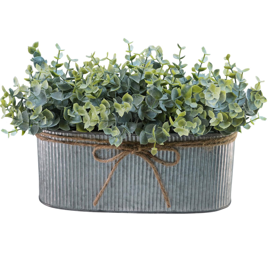 Oval Farmhouse Metal Artificial Plant