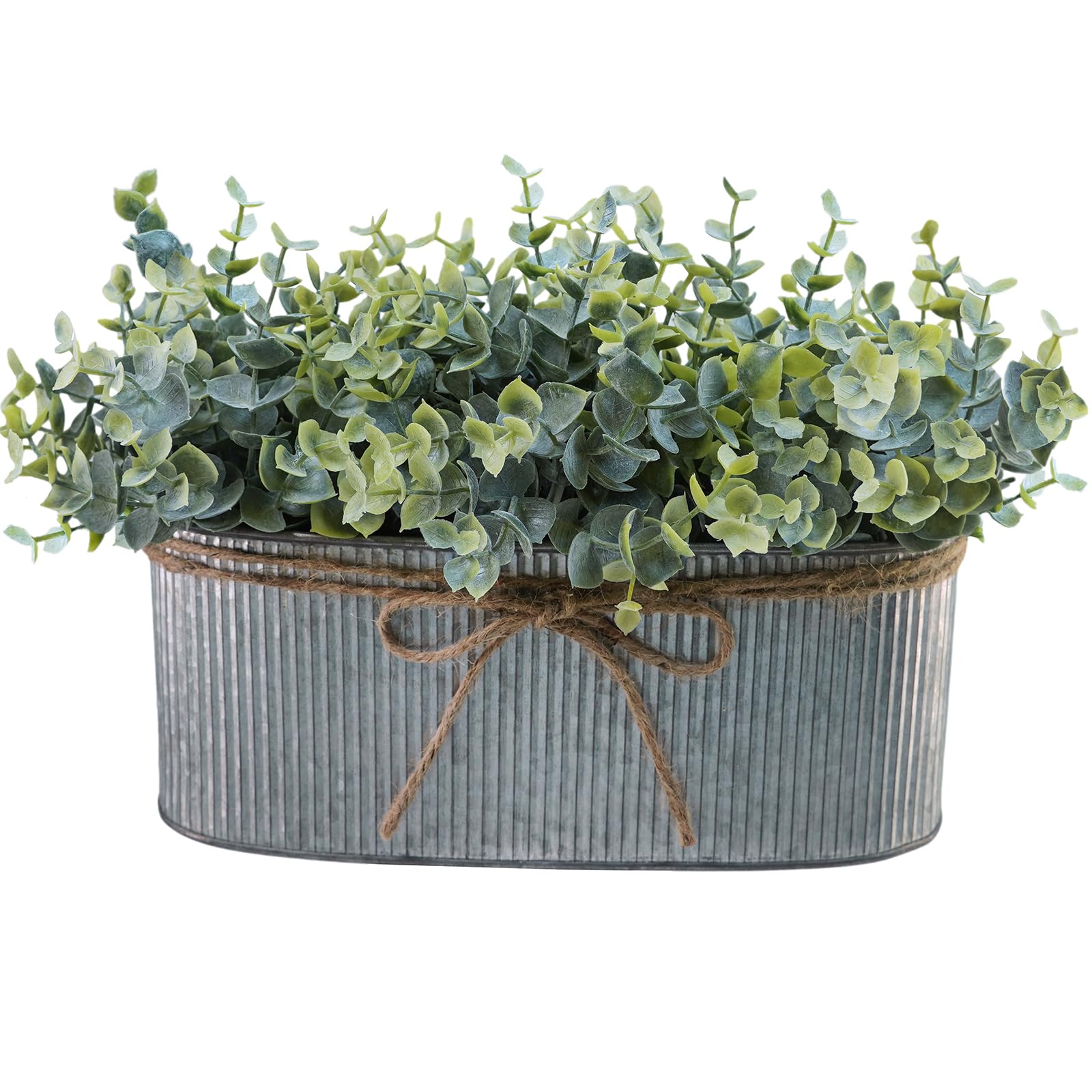 Oval Farmhouse Metal Artificial Plant
