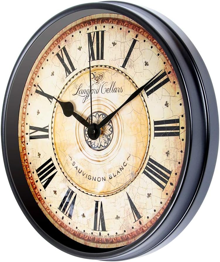Battery Operated Mid-Century Metal Wall Clock — 12" - View 3