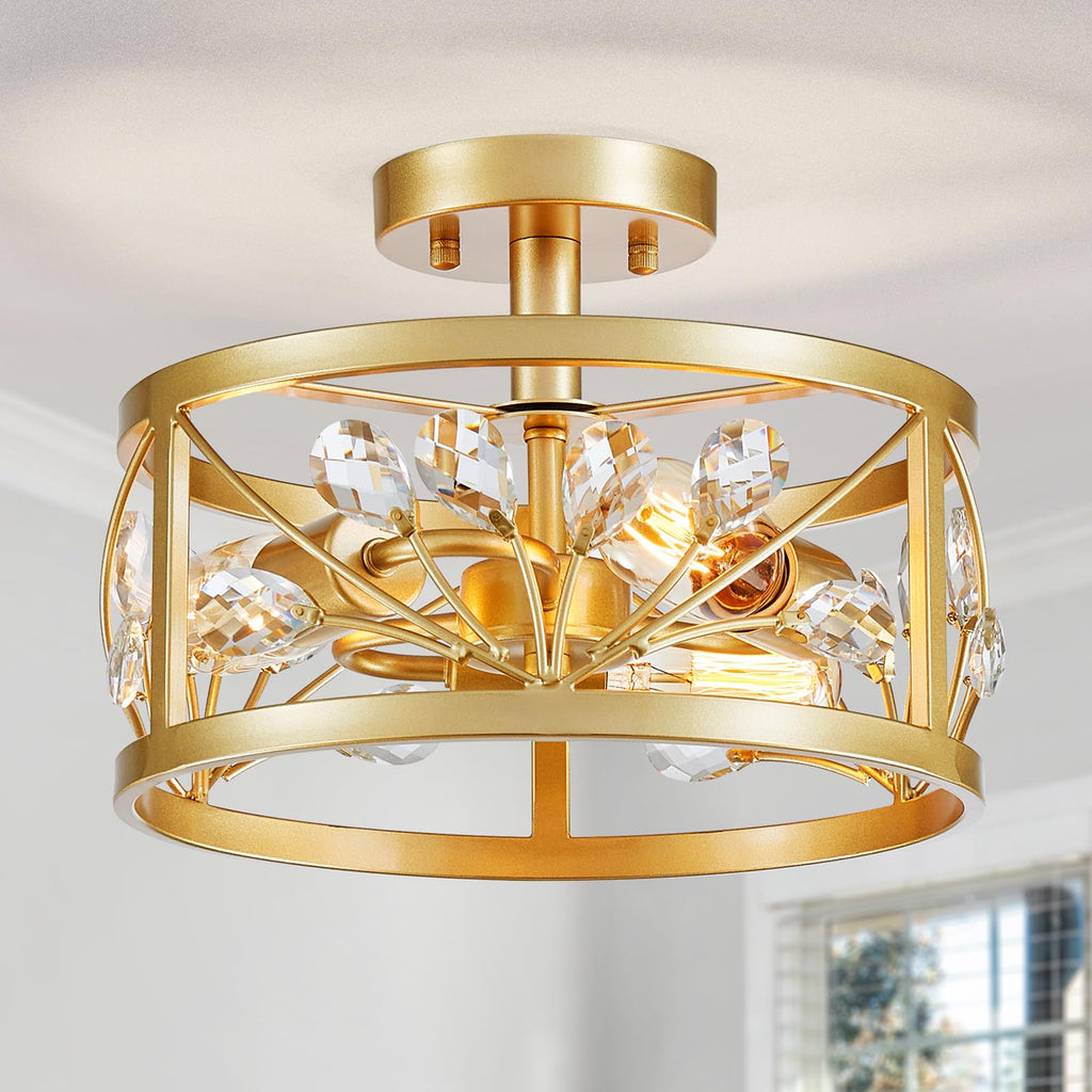 Vintage Farmhouse Black Chandelier — 3-Light