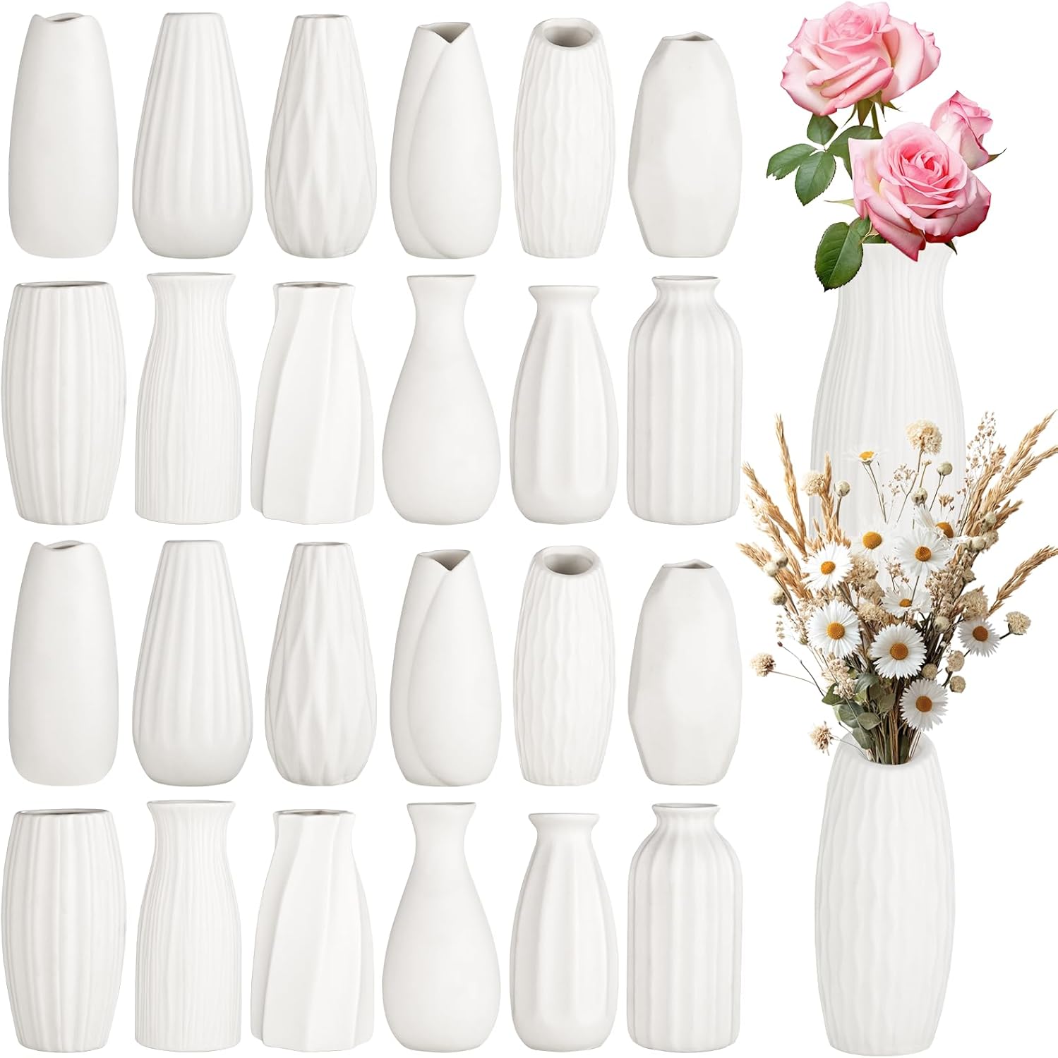 Boho Ceramic Vase — Set of 24 — Small