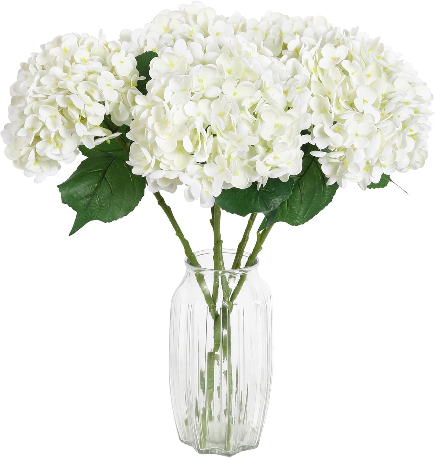 Blue Artificial Flowers — 21" — White