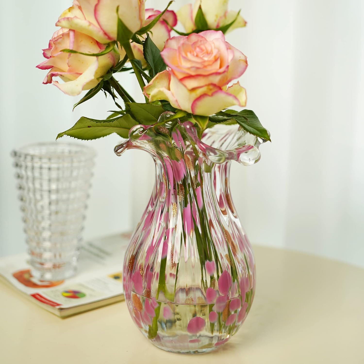 Modern Blue Flower Vase — 5" - View 4