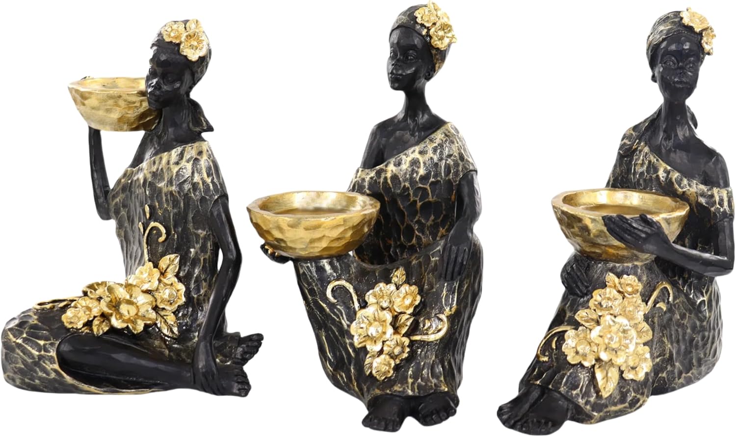 Luxe Black Candle — 3-pack Black & Gold