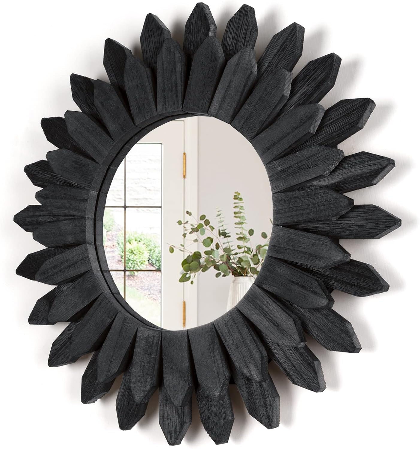 Boho Black Mirror — 12" — Black