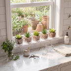 Glass Faux Plant — Set of 4 - View 4