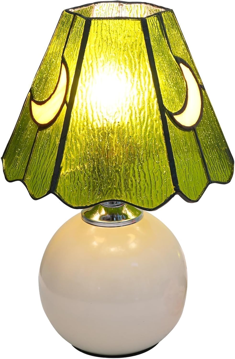 Blue Nightstand Lamp — Moon Mushroom-Green