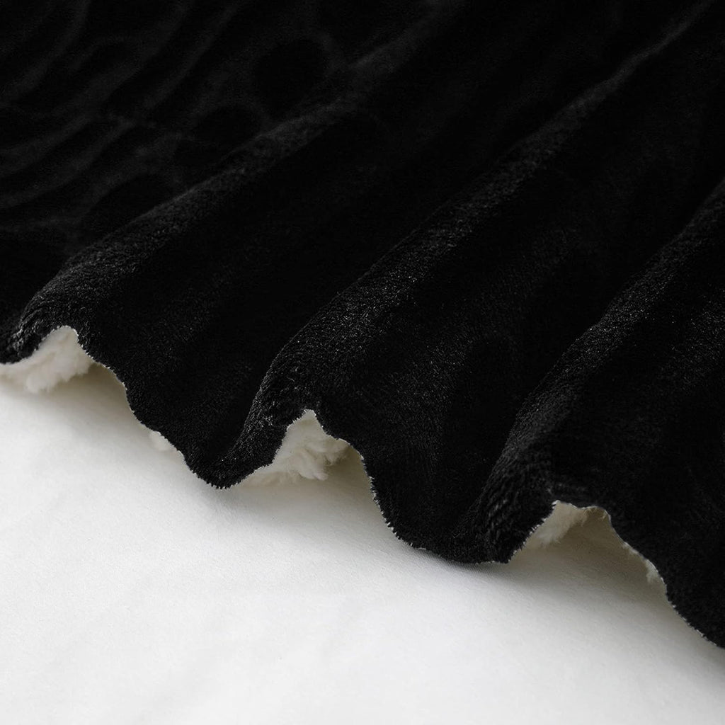 Velvet Luxe Black Throw Pillow — 50" - View 8
