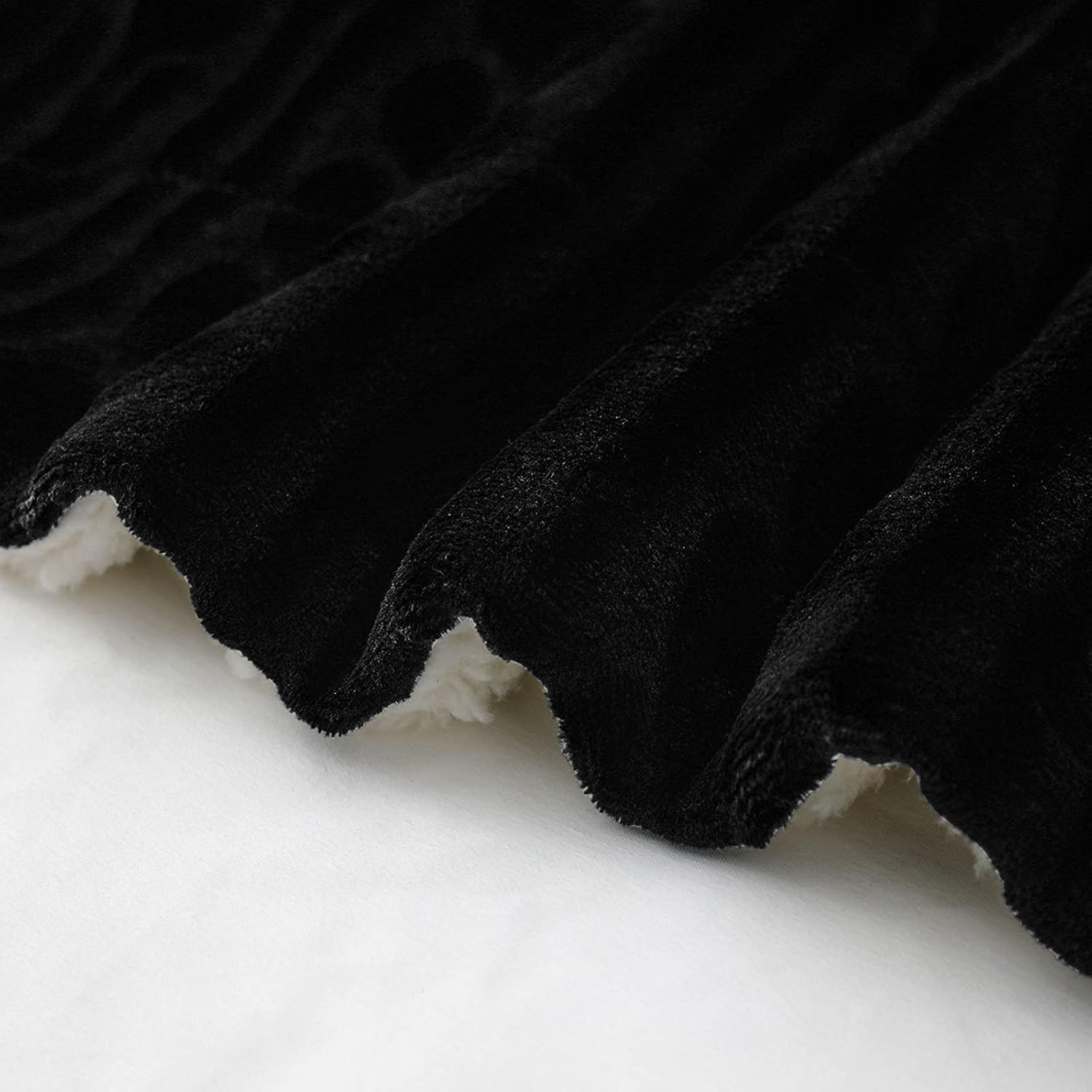 Velvet Luxe Black Throw Pillow — 50" - View 8
