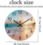 Battery Operated Blue Wall Clock — 12" - View 5