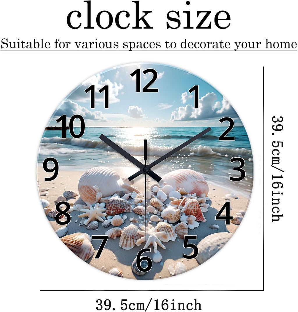 Battery Operated Black Wall Clock — 16" - View 6