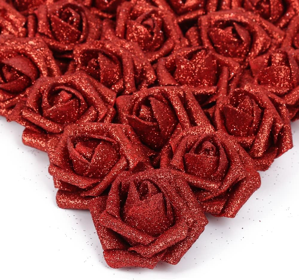 Black Artificial Flowers — Red