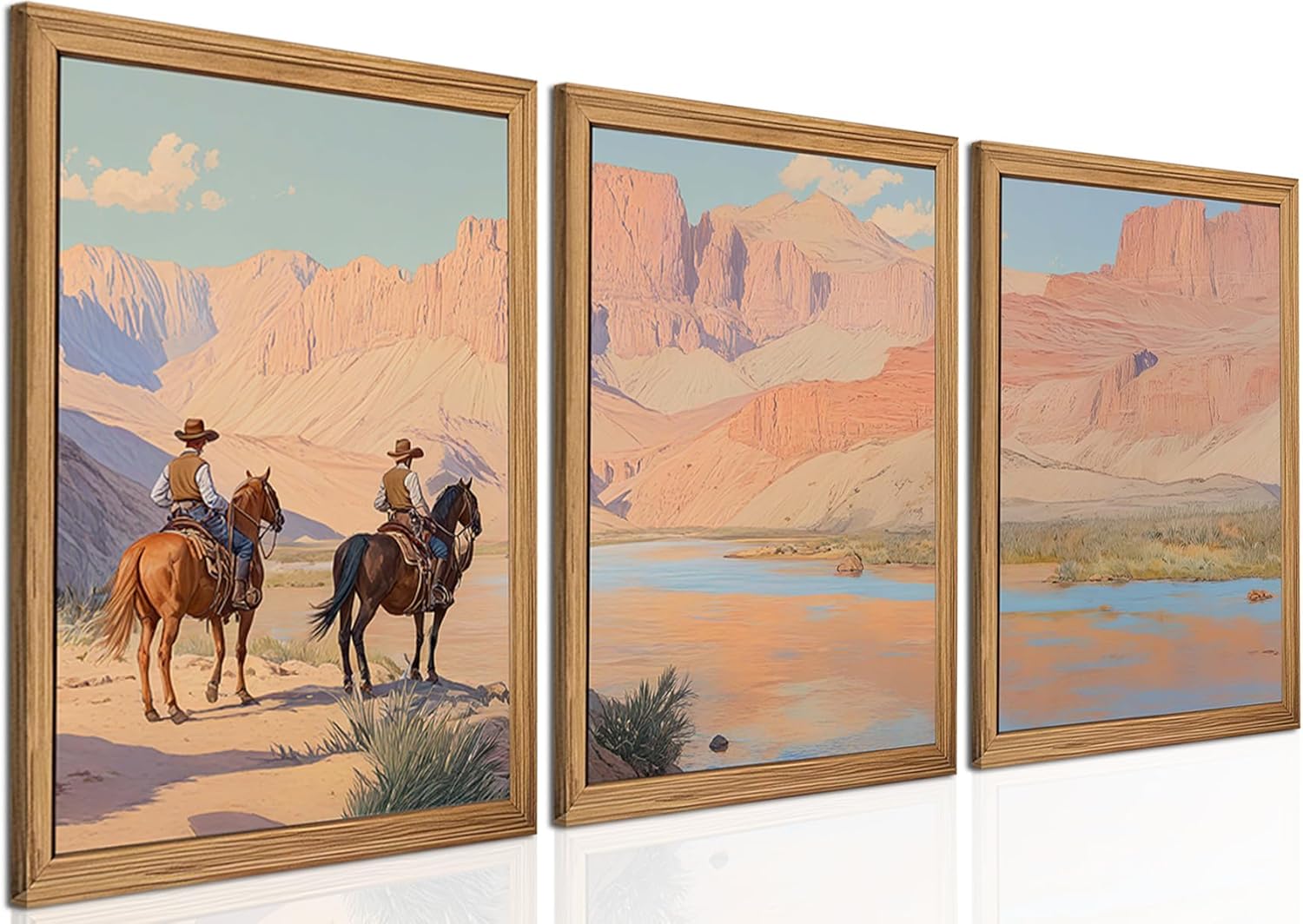 Framed Boho Metal Canvas Wall Art — 16" — 16L" x 12W"