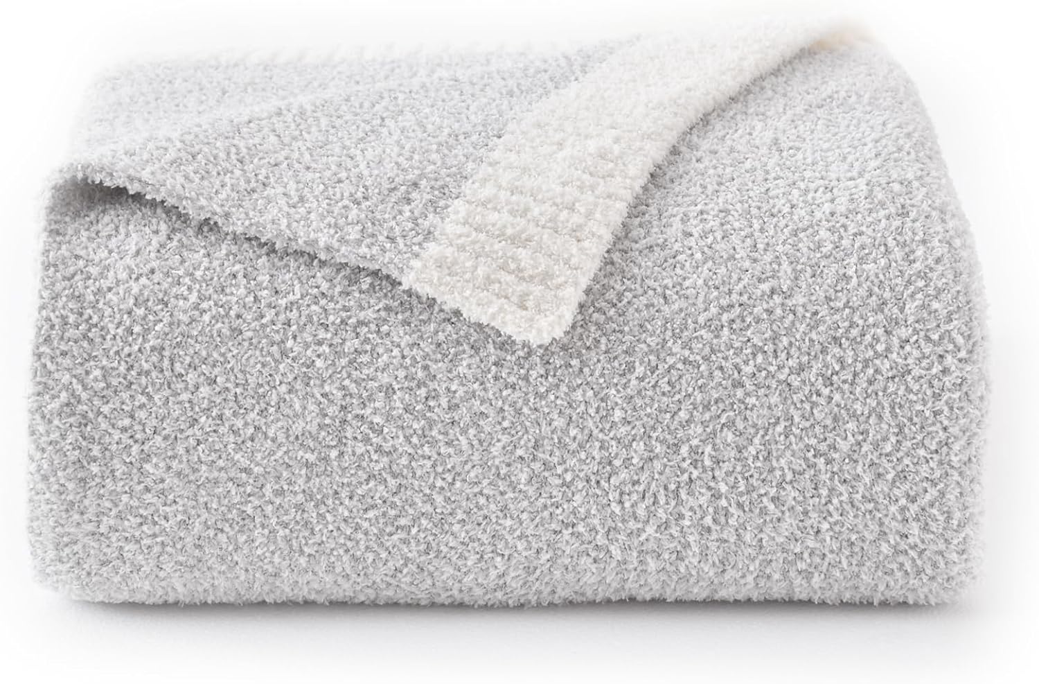 Knit Beige Throw Pillow — 50" — Grey