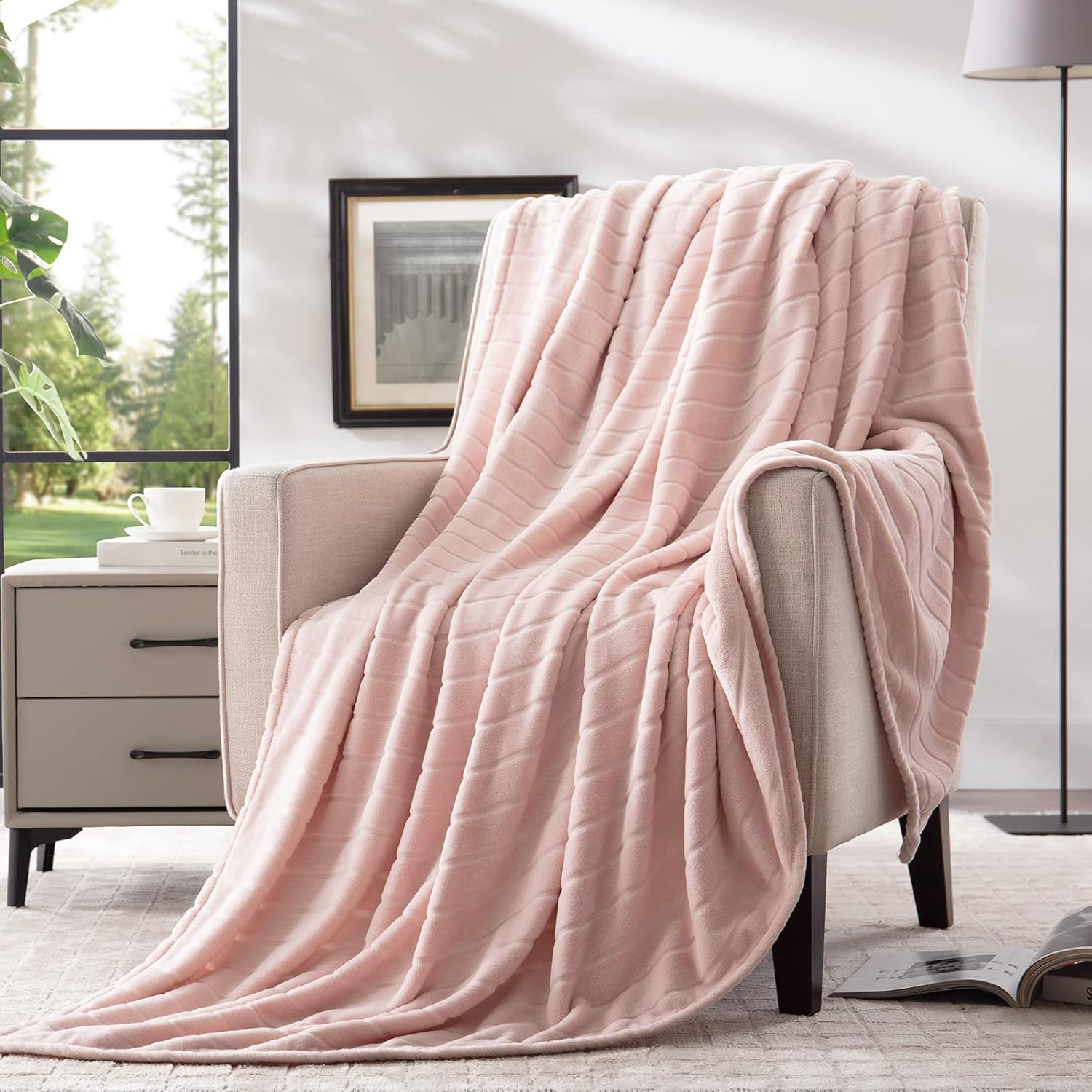 Luxe Beige Throw Pillow — 50" — 4 Pack (50 in x 60 in)